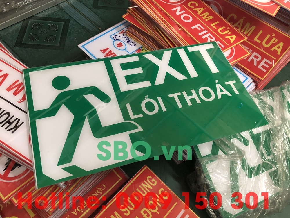 bảng exit chỉ dẫn an toàn pccc