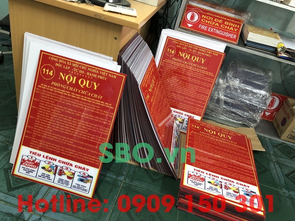 bảng nội quy tiêu lệnh phòng cháy chữa cháy gộp dung bằng mica ảnh 3