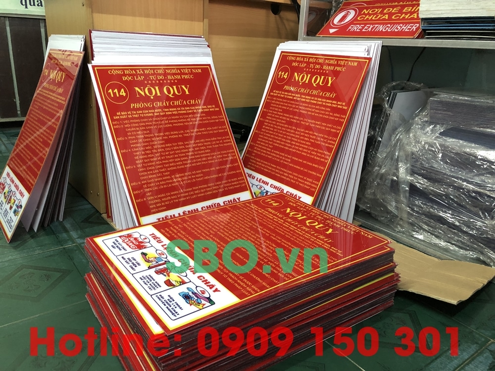 bảng nội quy tiêu lệnh phòng cháy chữa cháy gộp dung bằng mica ảnh 4