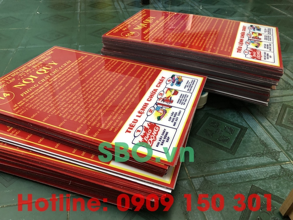 bảng nội quy tiêu lệnh phòng cháy chữa cháy gộp dung bằng mica ảnh 5