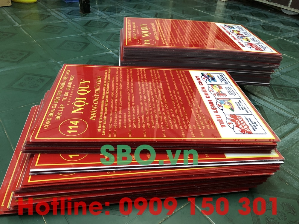 bảng nội quy tiêu lệnh phòng cháy chữa cháy gộp dung bằng mica ảnh 6