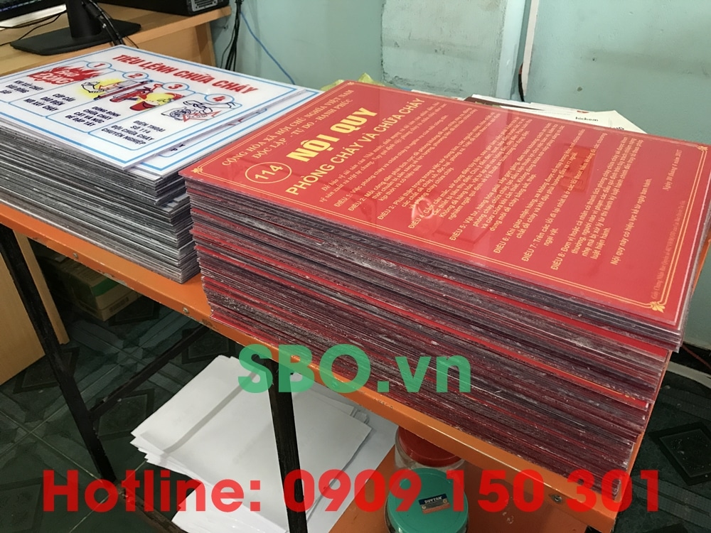 nội quy chữa cháy mica