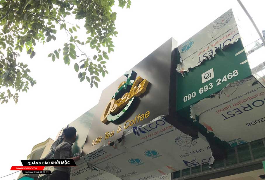 Bảng hiệu quán trà sữa đẹp