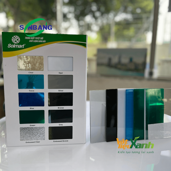Tấm polycarbonate đặc 3- 5-8-10mm đủ màu sắc