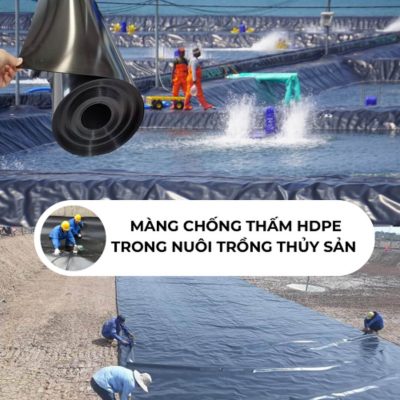 bạt chống thấm được ứng dụng làm lót ao, hồ nuôi tôm cá