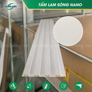 Tấm nhựa lam sóng nano ốp tường, ốp trần 4 sóng SOL-01