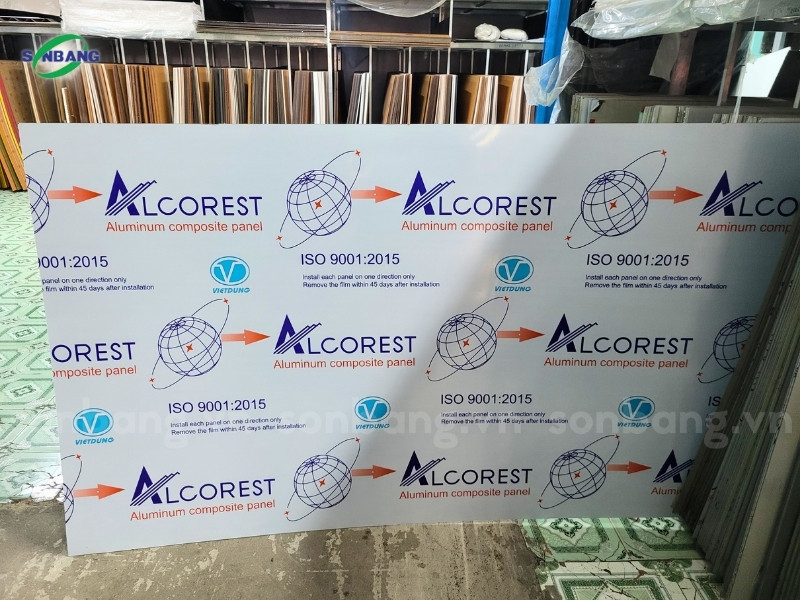 Tấm alu Alcorest chính hãng tại kho của Sơn Băng