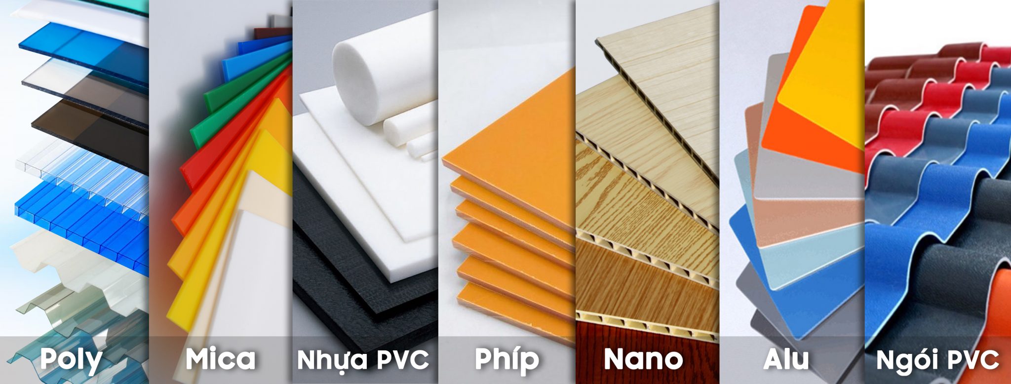 Sơn Băng đại lý Alu mica poly nhựa kỹ thuật, phíp, tấm nano, ngói nhựa PVC