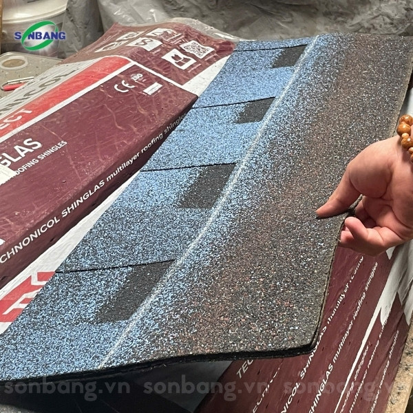 bitum sbd 5 Tấm bitum giả ngói SBD dẻo dai, chống thấm nước