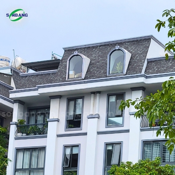 bitum sbd 6 Lợp mái ngói bitum phủ đá SBD cho công trình nhà phố