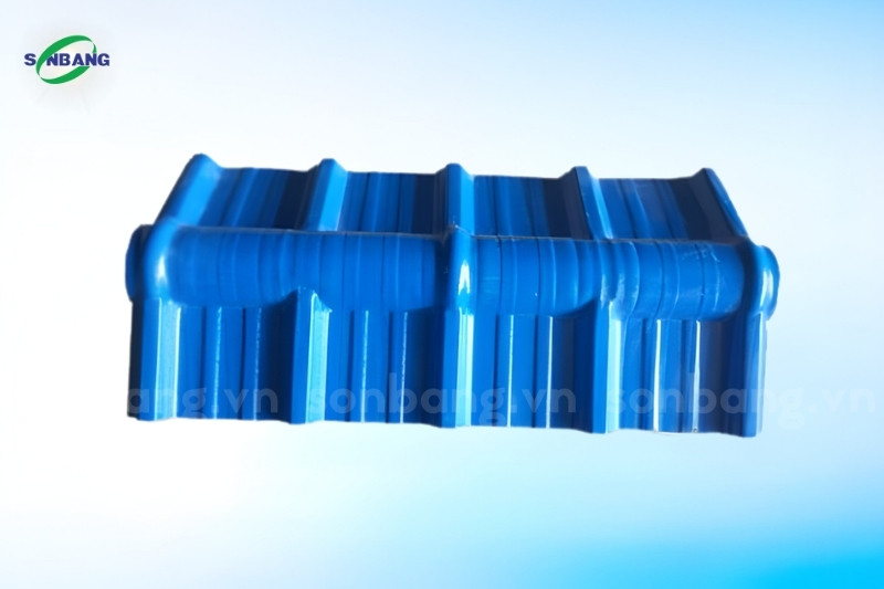 Tấm úp nóc mái tôn PVC màu xanh