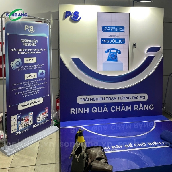 Tấm mica Đài Loan cho khu vực sự kiện thương hiệu P/S