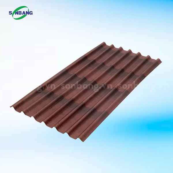 onduline tile 3d 1 Tôn giả ngói Onduline Tile 3D màu đỏ đen