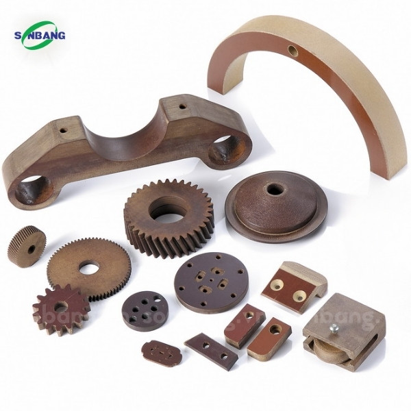 Các chi tiết máy và bánh răng bằng phíp gỗ nâu