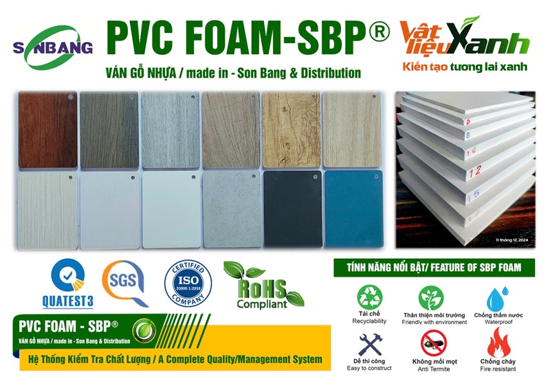 Tấm PVC Foam được phủ họa tiết đa dạng