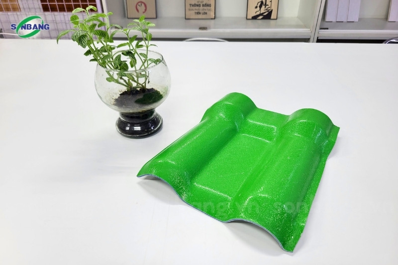 Ngói nhựa PVC ASA màu lục