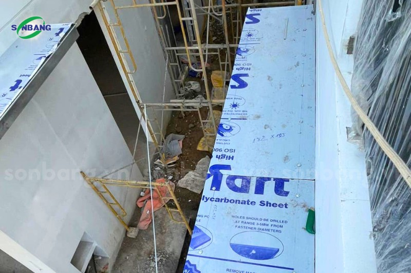 1000m2 mai che polycarbonate solmart can tho 9 Tấm Polycarbonate thương hiệu SolMart do Sơn Băng phát triển và phân phối