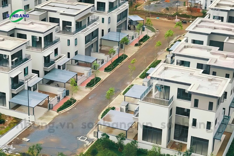 8000m2 mai che polycarbonate dac swanbay 7 Mái che bằng tấm Polycarbonate cho dãy nhà ở cao cấp tại SwanBay