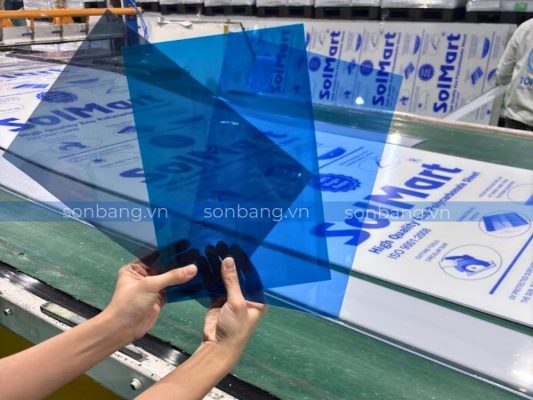cung ca heo ha long 2 Màu sắc Poly SolMart được chụp tại nhà máy sản xuất