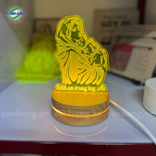 Thiết kế đèn ngủ bằng mica Đài Loan của Sơn Băng