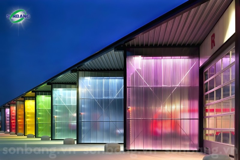 polycarbonate nhan dien thuong hieu 6 Tấm Polycarbonate xuyên sáng với nhiều màu sắc khác nhau