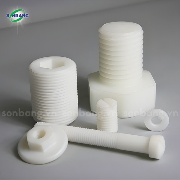 thanh nhua pom tron 7 Chế tạo phụ kiện chi tiết máy bằng thanh nhựa POM màu trắng