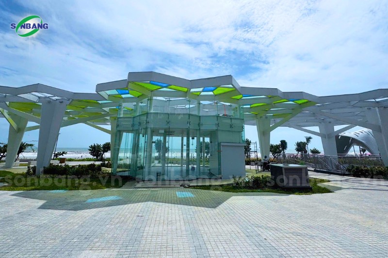 tram dich vu bai sau 6 Mica Đài Loan mang lại sự bền bỉ cho hệ mái của công trình ven biển