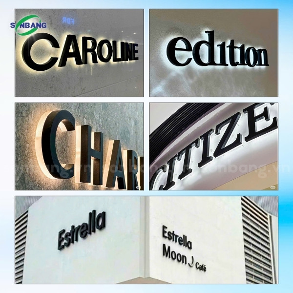 tam mica den dai loan 8 Chữ nổi 3D sang trọng bằng tấm nhựa mica đen Đài Loan